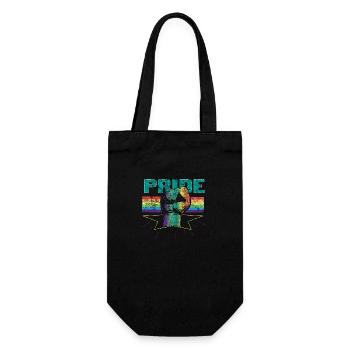 Cadeau vintage rétro LGBT - Sac à bouteille - noir - Devant