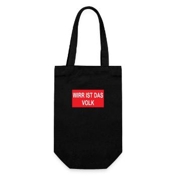 Wirr ist das Volk,Politik Fremdenhass,DDR Shirt - Geschenkbeutel für Flaschen - Schwarz - Vorne