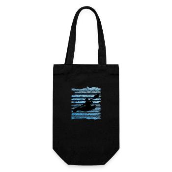 Kayak T-Shirts | Kayaking River Sport Gift - Gift Bag for Bottles - black - Front