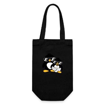 pingouin père fils fille bébé enfant sucette win - Sac à bouteille - noir - Devant