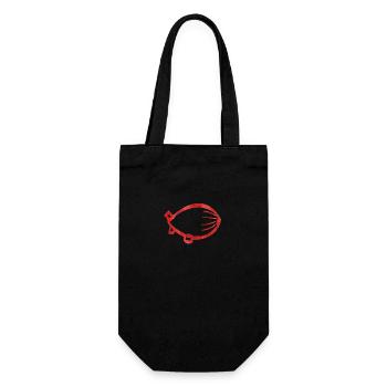 roter Zeppelin - Geschenkbeutel für Flaschen - Schwarz - Vorne