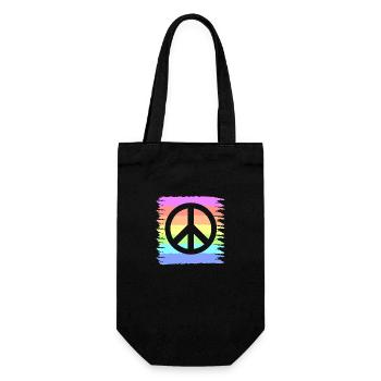 Hippie | Peace Sign Hippies Love Gift Ideas - Gift Bag for Bottles - black - Front