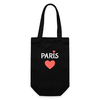 Paris - Geschenkbeutel für Flaschen - Schwarz - Vorne