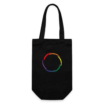Kreis Symbol Homosexualität LGBT - Geschenkbeutel für Flaschen - Schwarz - Vorne