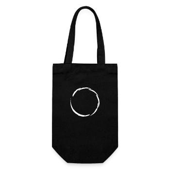 Kreis Symbol Weiß - Geschenkbeutel für Flaschen - Schwarz - Vorne