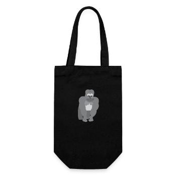 Great ape ridgeback Gorilla - Gift Bag for Bottles - black - Front