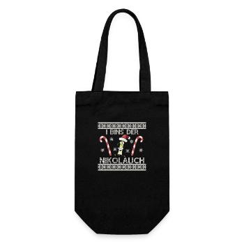 Funny Santa Claus motif for Christmas spirit - Gift Bag for Bottles - black - Front