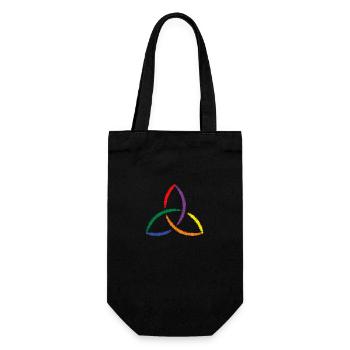 Celtic symbol Triquetra Rainbow - Gift Bag for Bottles - black - Front