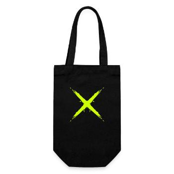 Croix design vectoriel jaune - Sac à bouteille - noir - Devant