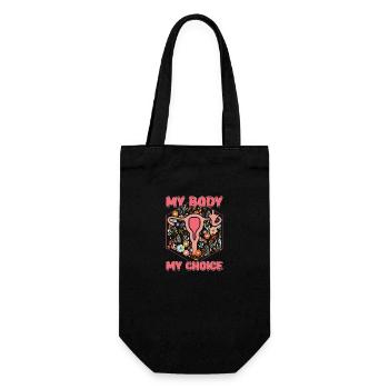 Feminismus | Period Shaming Feministin Geschenke - Geschenkbeutel für Flaschen - Schwarz - Vorne