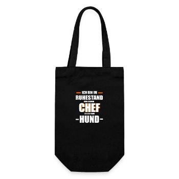 Ruhestand Chef Hund Tier - Geschenkbeutel für Flaschen - Schwarz - Vorne