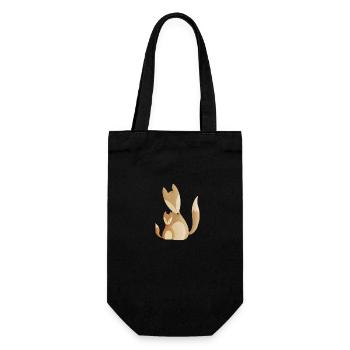 Fox love - Gift Bag for Bottles - black - Front
