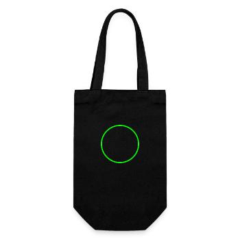Circle ring shape icon green - Gift Bag for Bottles - black - Front