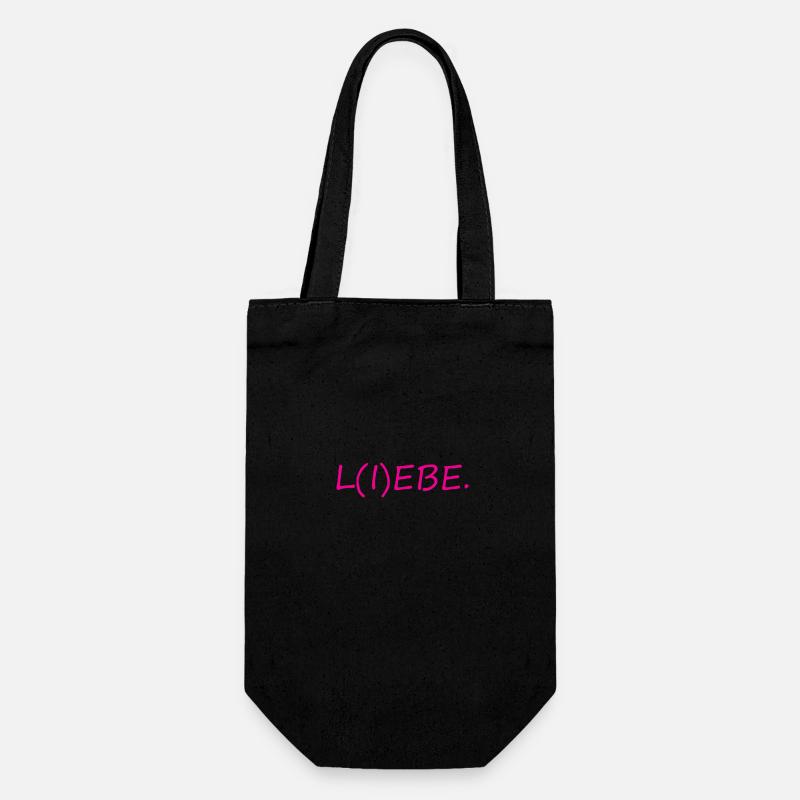 L(I)EBE - Geschenkbeutel für Flaschen - Schwarz