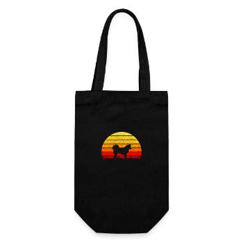 Icelandic Islandhund Shirt - Chien Silhouette - Sac à bouteille - noir - Devant