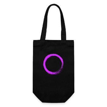 Circle purple vector - Gift Bag for Bottles - black - Front