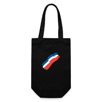 France flag colors flag - Gift Bag for Bottles - black - Front