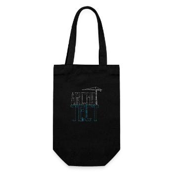 Architekt Architektur Geschenk - Geschenkbeutel für Flaschen - Schwarz - Vorne