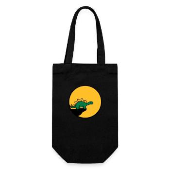 cool klippe mond nacht heulen wolf werwolf stegosa - Geschenkbeutel für Flaschen - Schwarz - Vorne