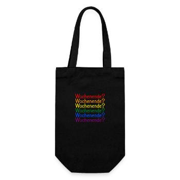 Wochenende Regenbogen LGBT - Geschenkbeutel für Flaschen - Schwarz - Vorne