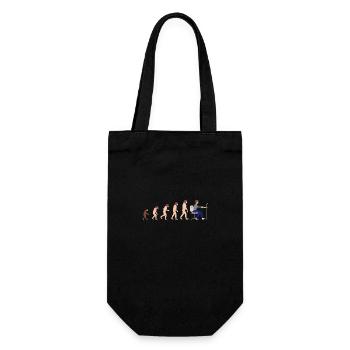 Evolution Entwickler Programmierer Lustiges Gift - Geschenkbeutel für Flaschen - Schwarz - Vorne