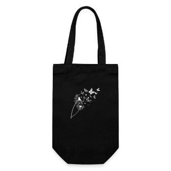 Papillons de pissenlit - Sac à bouteille - noir - Devant