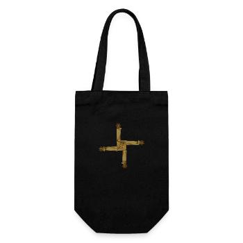 Idée cadeau de symboles celtiques de St. Brigid Cross - Sac à bouteille - noir - Devant