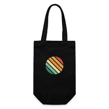 Geometric circle illustration - Gift Bag for Bottles - black - Front