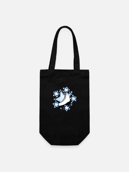 Rollkunstlauf Star blau - Geschenkbeutel für Flaschen - Schwarz