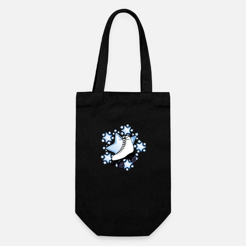 Rollkunstlauf Star blau - Geschenkbeutel für Flaschen - Schwarz