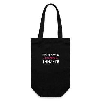 Aus dem Weg ich muss tanzen - Geschenkbeutel für Flaschen - Schwarz - Vorne