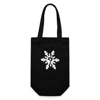 Schneeflocke Eiskuntslauf - Geschenkbeutel für Flaschen - Schwarz - Vorne