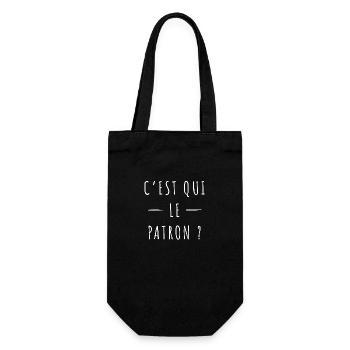 C’est qui le patron ? - Sac à bouteille - noir - Devant