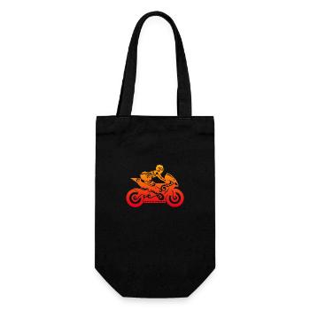 Motorcycle Maori Polynesian Tribal Tattoo Gift - Gift Bag for Bottles - black - Front