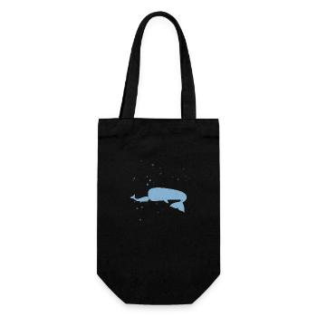whale - Gift Bag for Bottles - black - Front