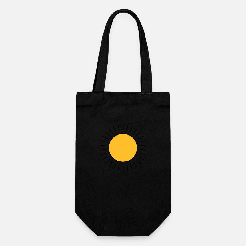 Sonne - Geschenkbeutel für Flaschen - Schwarz