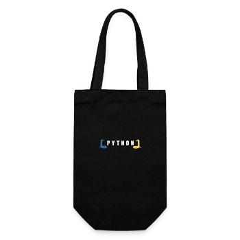 Python Entwickler Programmierer Coder Geschenkidee - Geschenkbeutel für Flaschen - Schwarz - Vorne