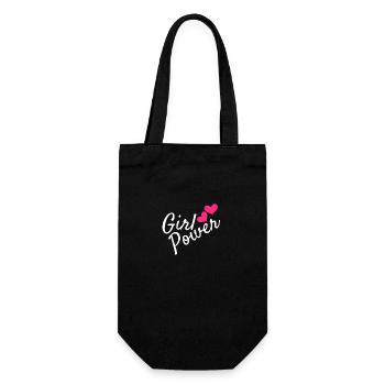 Girl power - Gift Bag for Bottles - black - Front