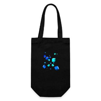 3D cubes - Gift Bag for Bottles - black - Front