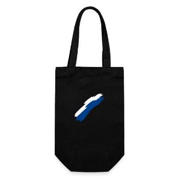 Couleurs du drapeau de la Finlande - Sac à bouteille - noir - Devant