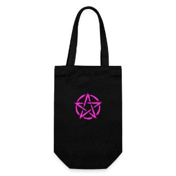 Pentagram symbol purple - Gift Bag for Bottles - black - Front