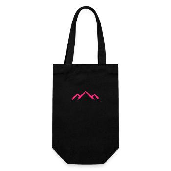 Berg Bergsteigen Rosa Berglauf - Geschenkbeutel für Flaschen - Schwarz - Vorne