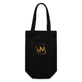 Crown - Gift Bag for Bottles - black - Front