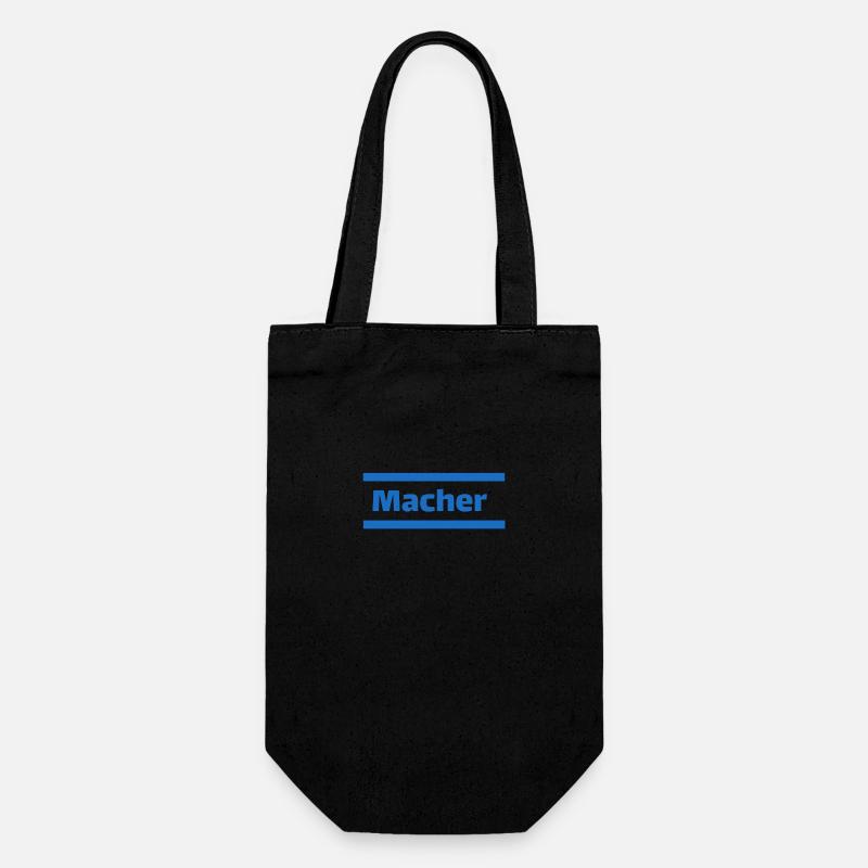 Macher - Ich bin ein Macher - Geschenkbeutel für Flaschen - Schwarz