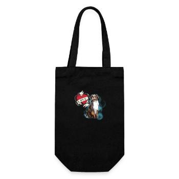 Berger australien, coeur d'amour, fan de chien, cadeau - Sac à bouteille - noir - Devant