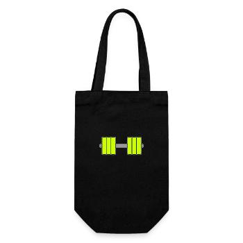 Dumbbell Yellow - Gift Bag for Bottles - black - Front