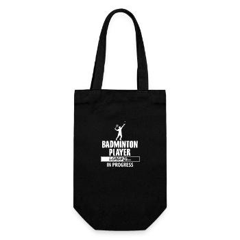 Badminton Spieler | Federball Sport Geschenkideen - Geschenkbeutel für Flaschen - Schwarz - Vorne