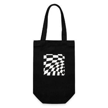 Optical illusion pattern shapes geometry gift - Gift Bag for Bottles - black - Front