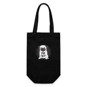 PUG MOM MOPS MAMA - Gift Bag for Bottles - black - Front