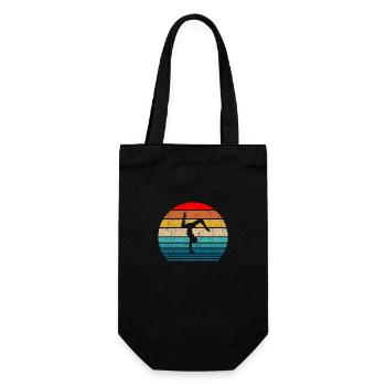 Gymnastics Gymnastics Retro Vintage for Gymnast - Gift Bag for Bottles - black - Front